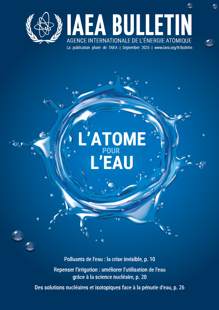 Couverture du bulletin de l’AIEA intitulé l’atome pour l’eau