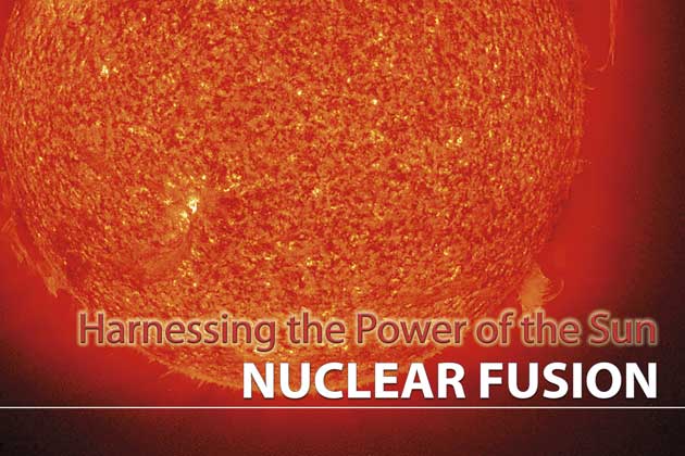<p>When two light atomic nuclei collide under intense pressure and heat, they may fuse together into a heavier nucleus, releasing energy. Similar fusion reactions generate the enormous energy produced by the Sun and other stars.</p>&copy; Sun / Soho