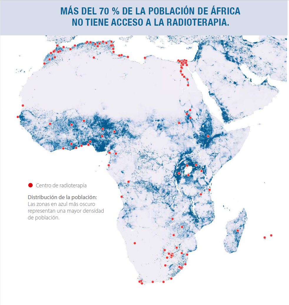 Más del 70 % de la población de áfrica no tiene acceso a la radioterapia Más del 70 % de la población de áfrica no tiene acceso a la radioterapia