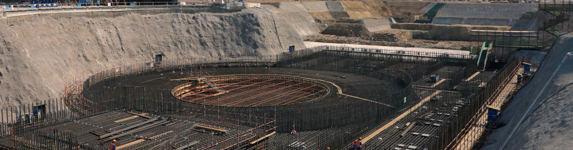 Construcción de una central nuclear