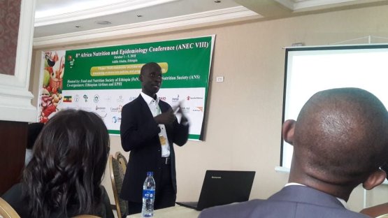 The IAEA's Victor Owino presented at the 8th Africa Nutritional Epidemiology Conference in Addis Ababa, Ethiopia. 